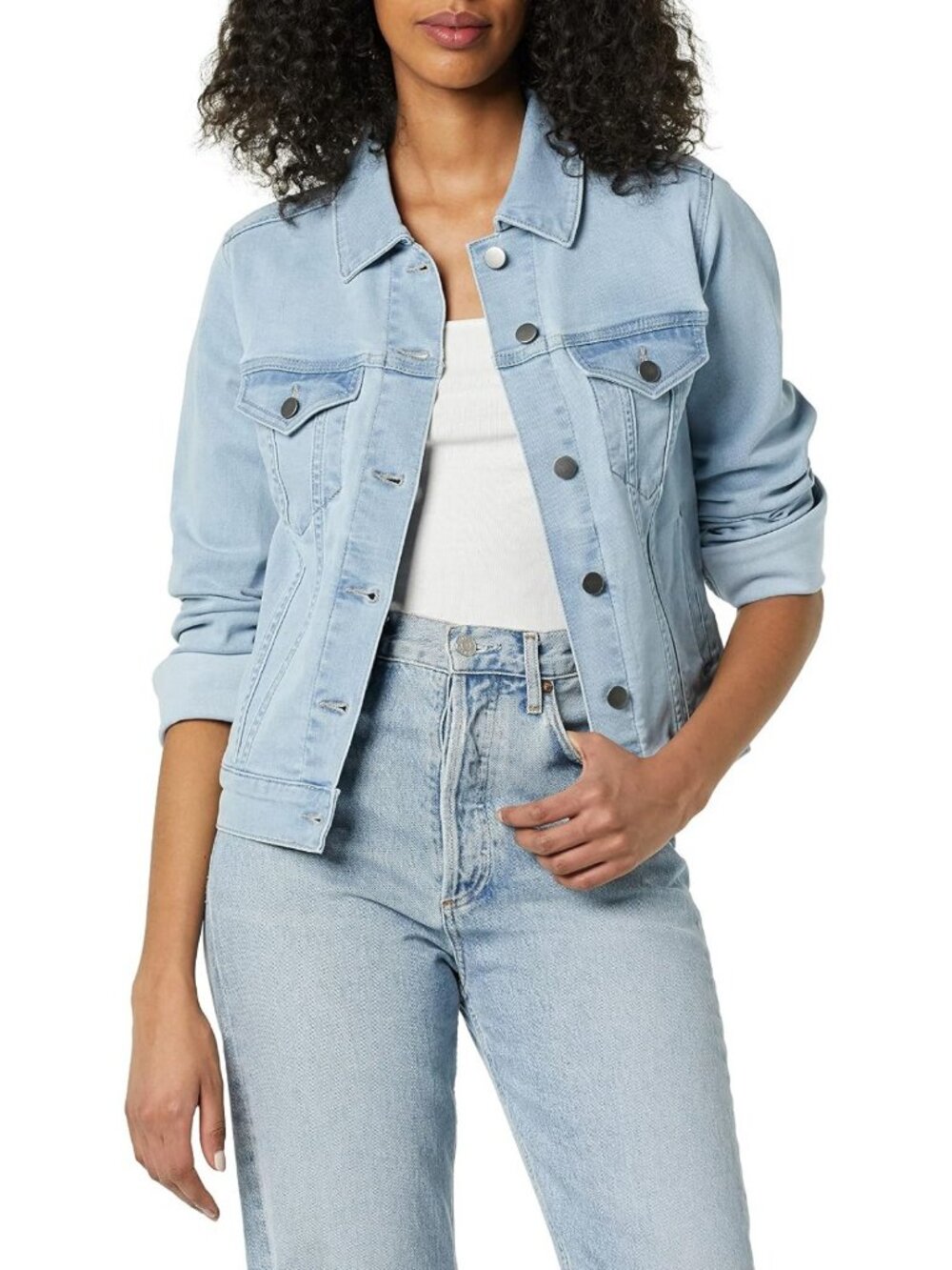 Amazon Essentials Women's Regular-Fit Denim Jean Jacket (Available in Plus Size)